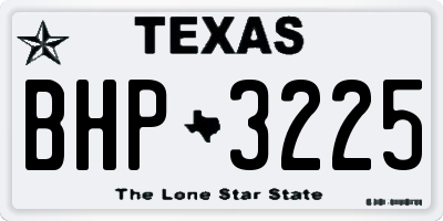 TX license plate BHP3225