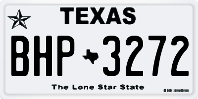 TX license plate BHP3272