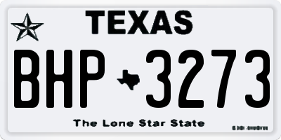 TX license plate BHP3273