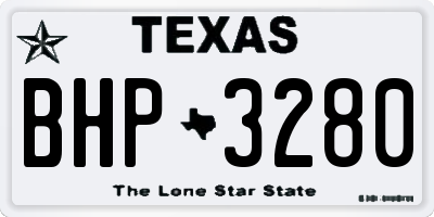 TX license plate BHP3280