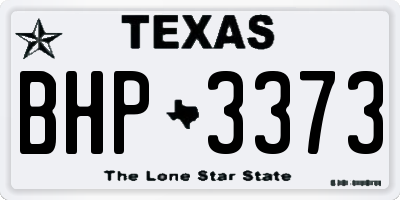 TX license plate BHP3373