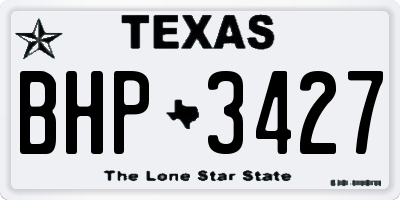 TX license plate BHP3427