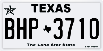 TX license plate BHP3710
