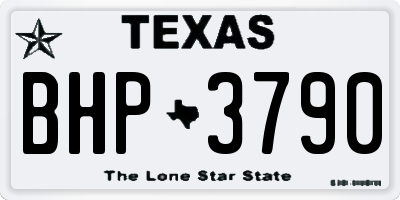 TX license plate BHP3790