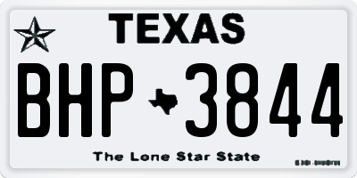 TX license plate BHP3844