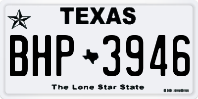 TX license plate BHP3946