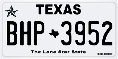 TX license plate BHP3952