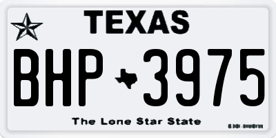 TX license plate BHP3975