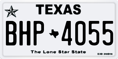 TX license plate BHP4055