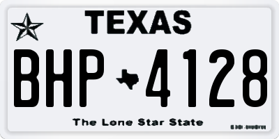 TX license plate BHP4128