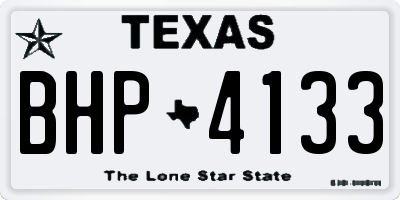 TX license plate BHP4133
