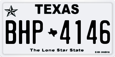 TX license plate BHP4146
