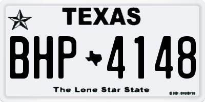 TX license plate BHP4148