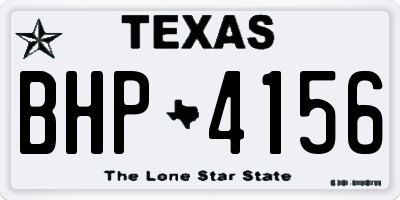 TX license plate BHP4156