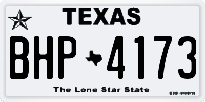 TX license plate BHP4173