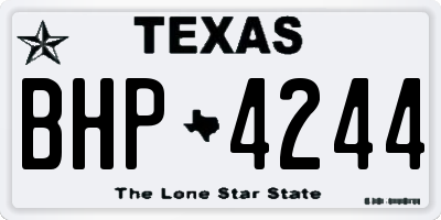 TX license plate BHP4244