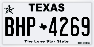TX license plate BHP4269