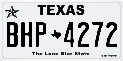 TX license plate BHP4272