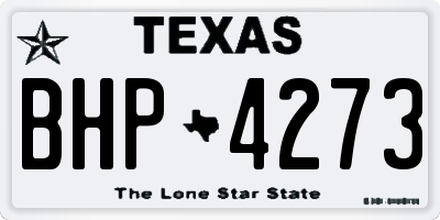 TX license plate BHP4273