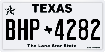 TX license plate BHP4282