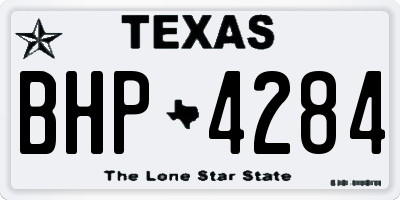 TX license plate BHP4284