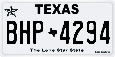 TX license plate BHP4294
