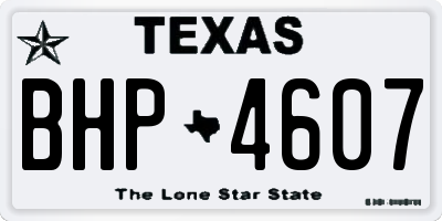TX license plate BHP4607