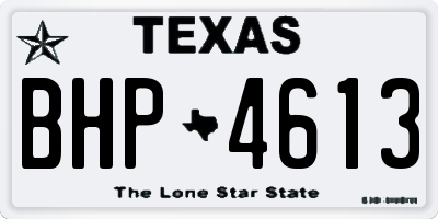 TX license plate BHP4613