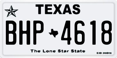 TX license plate BHP4618