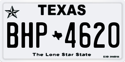 TX license plate BHP4620