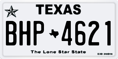 TX license plate BHP4621