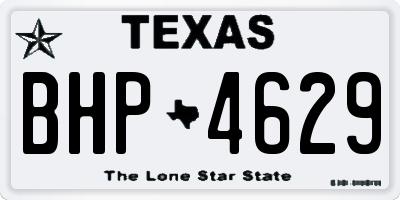 TX license plate BHP4629
