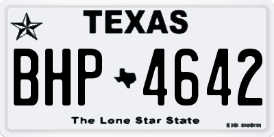 TX license plate BHP4642