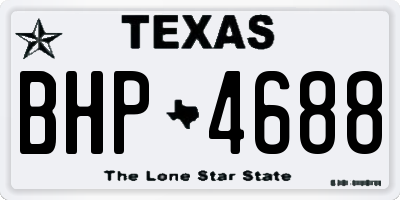 TX license plate BHP4688