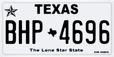 TX license plate BHP4696