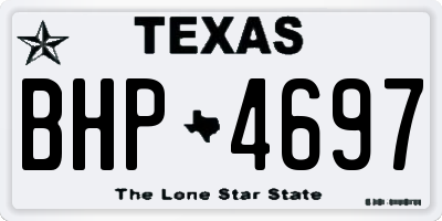 TX license plate BHP4697