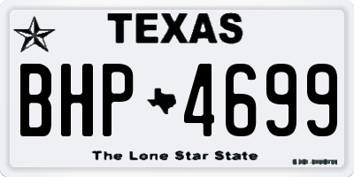 TX license plate BHP4699