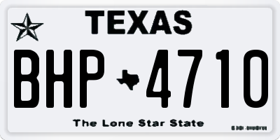 TX license plate BHP4710