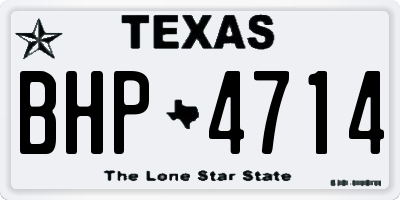 TX license plate BHP4714