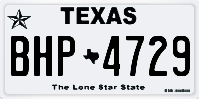 TX license plate BHP4729