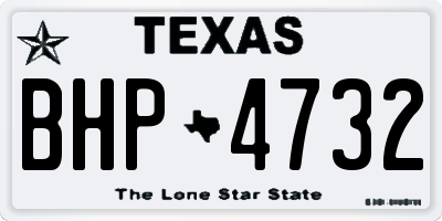 TX license plate BHP4732