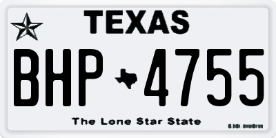 TX license plate BHP4755