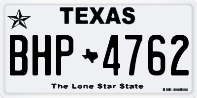 TX license plate BHP4762