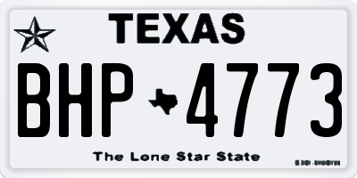 TX license plate BHP4773