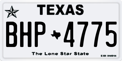 TX license plate BHP4775