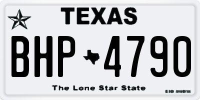 TX license plate BHP4790