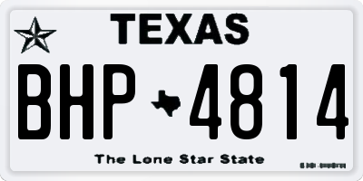 TX license plate BHP4814