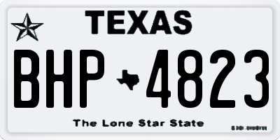 TX license plate BHP4823