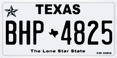 TX license plate BHP4825