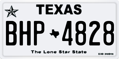 TX license plate BHP4828